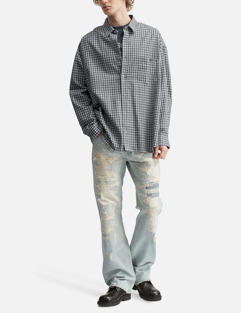 Acne Studios フランネル ボタンアップ シャツ - 上質な素材感と