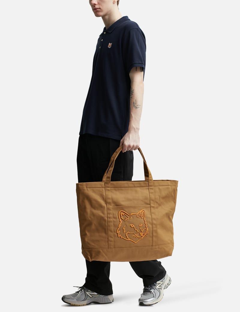 Maison Kitsuné - Bold Fox Head Extra Large Tote Bag | HBX