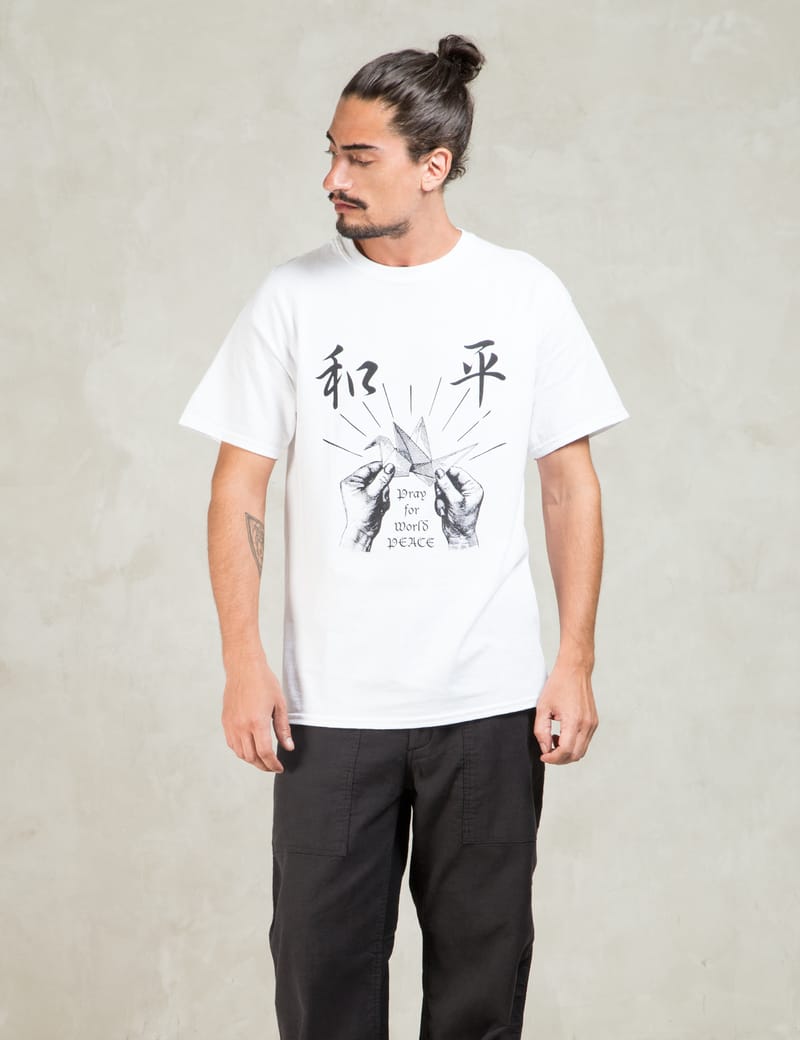 Sasquatchfabrix. - White Pray For World Peace S/S T-Shirt | HBX