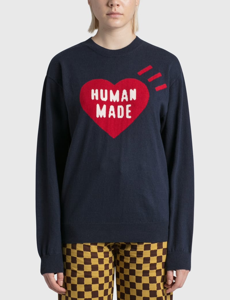 Human Made - Heart Knit Sweater | HBX - Globally Curated Fashion ...