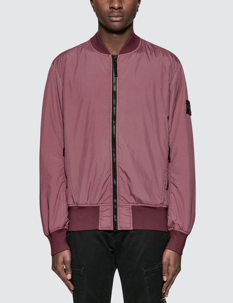 Stone island hotsell pink bomber jacket