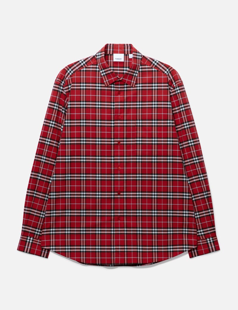 Red and black sales burberry shirt