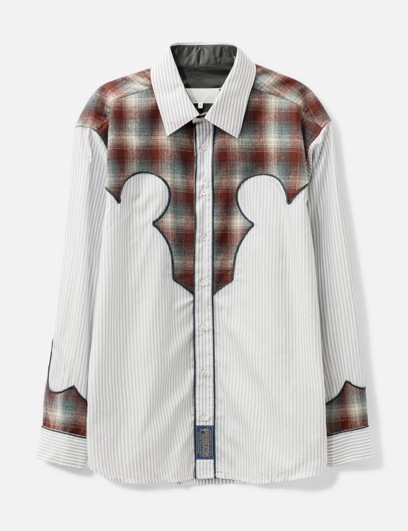 Maison Margiela - Pendleton Yoke Stripe Shirt | HBX - Globally