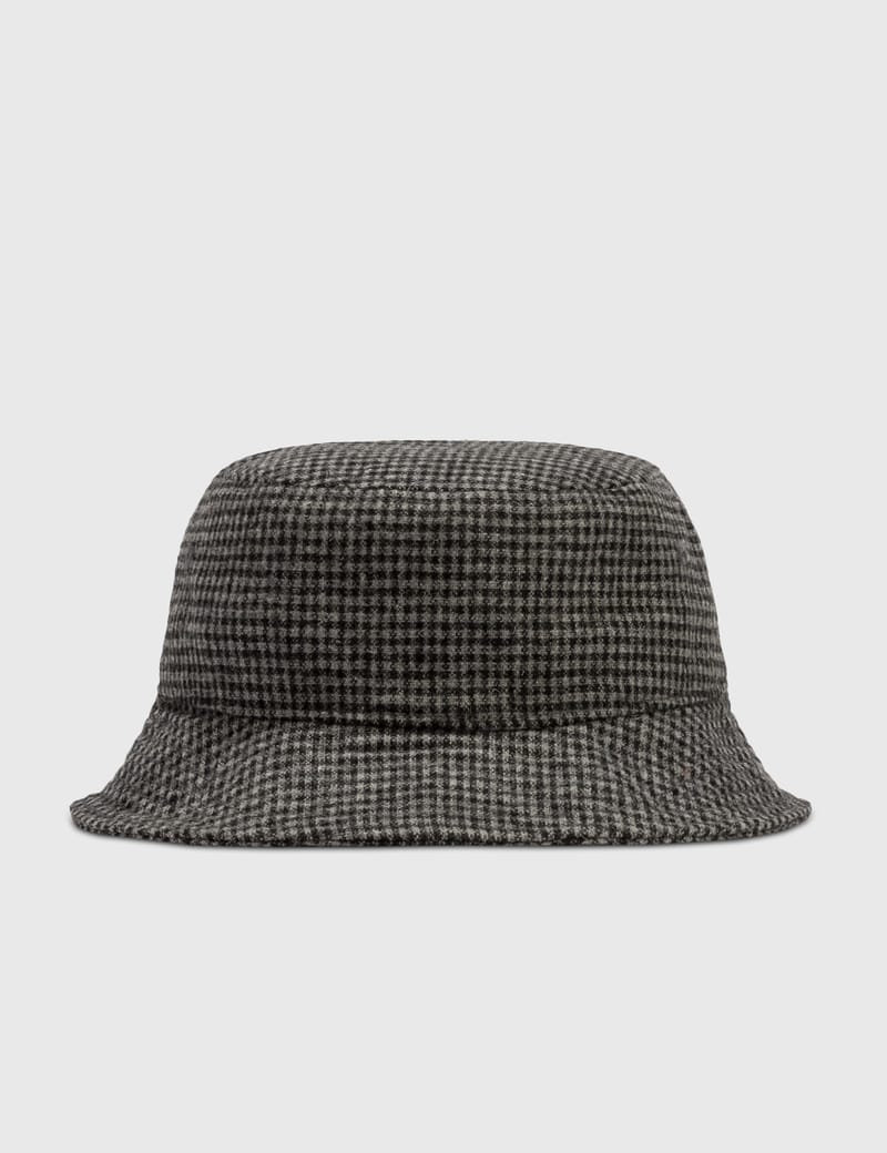 Stüssy - Wool Check Big Stock Bucket Hat | HBX - Globally