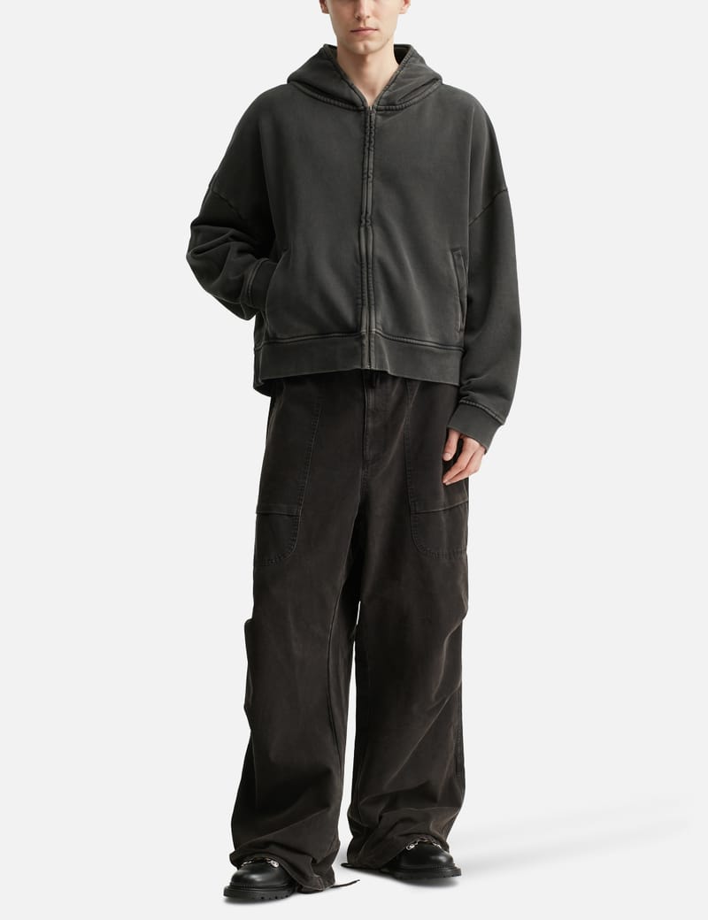 Entire Studios Eternal Zip Washed Black - Heavyweight organic