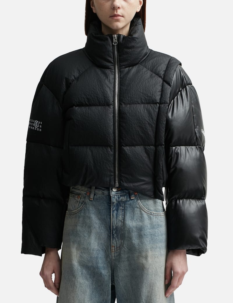 MM6 Maison Margiela - MM6 x Chen Peng Cropped Puffer Jacket | HBX -  Globally Curated Fashion and Lifestyle by Hypebeast