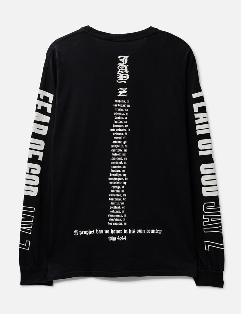 Fear of God Jay-Z 4:44 Long Sleeve T-Shirt - Black, excellent