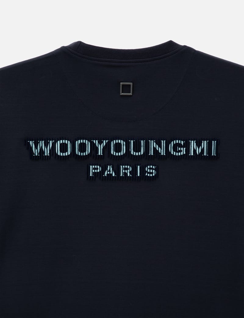 Wooyoungmi Tuft Embroidered Back Logo T-Shirt - Navy cotton Wooyoungmi Tuft Embroidered Back Logo T-Shirt - Navy cotton