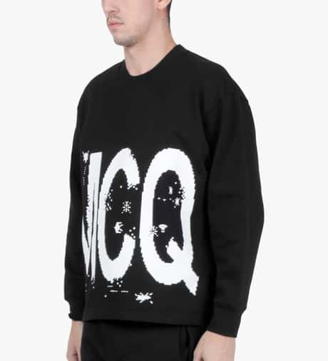 McQ Alexander McQueen - Black Oversized Crewneck Sweater | HBX