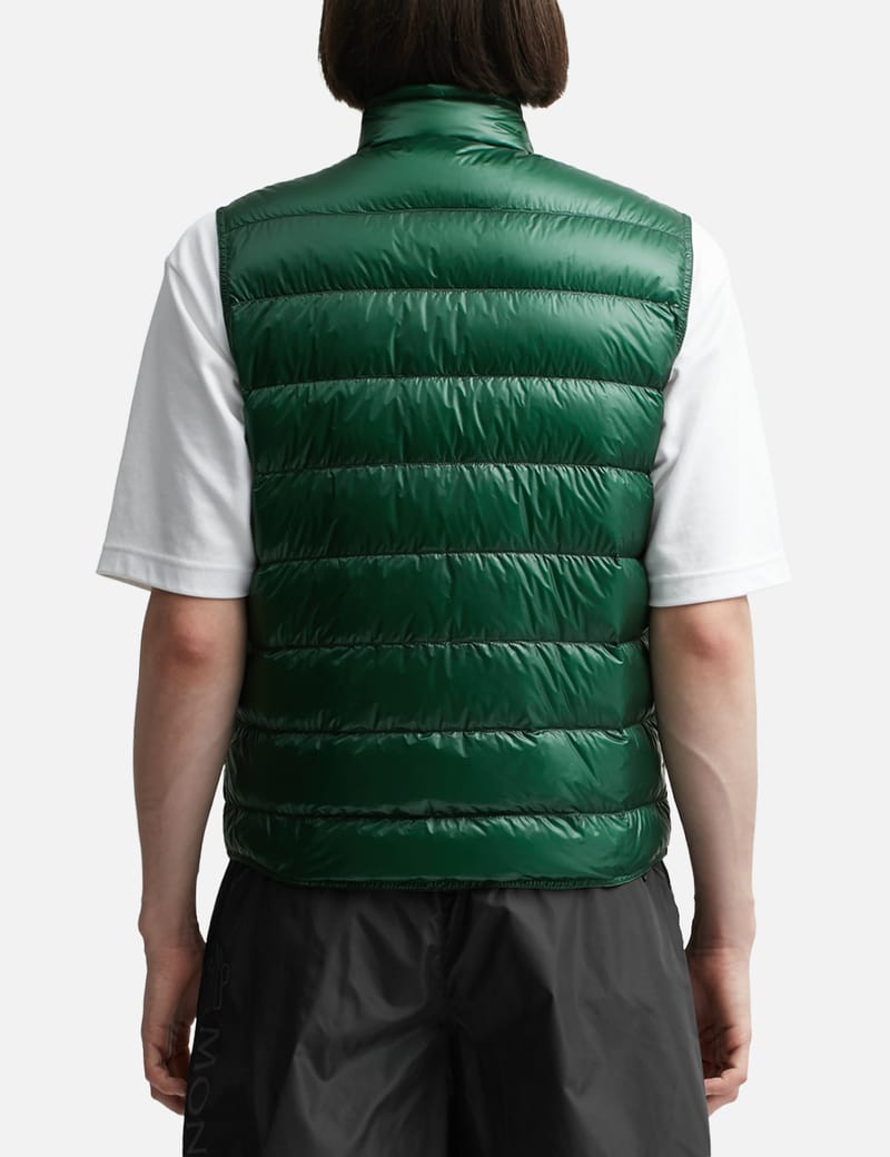 Moncler green hot sale gilet