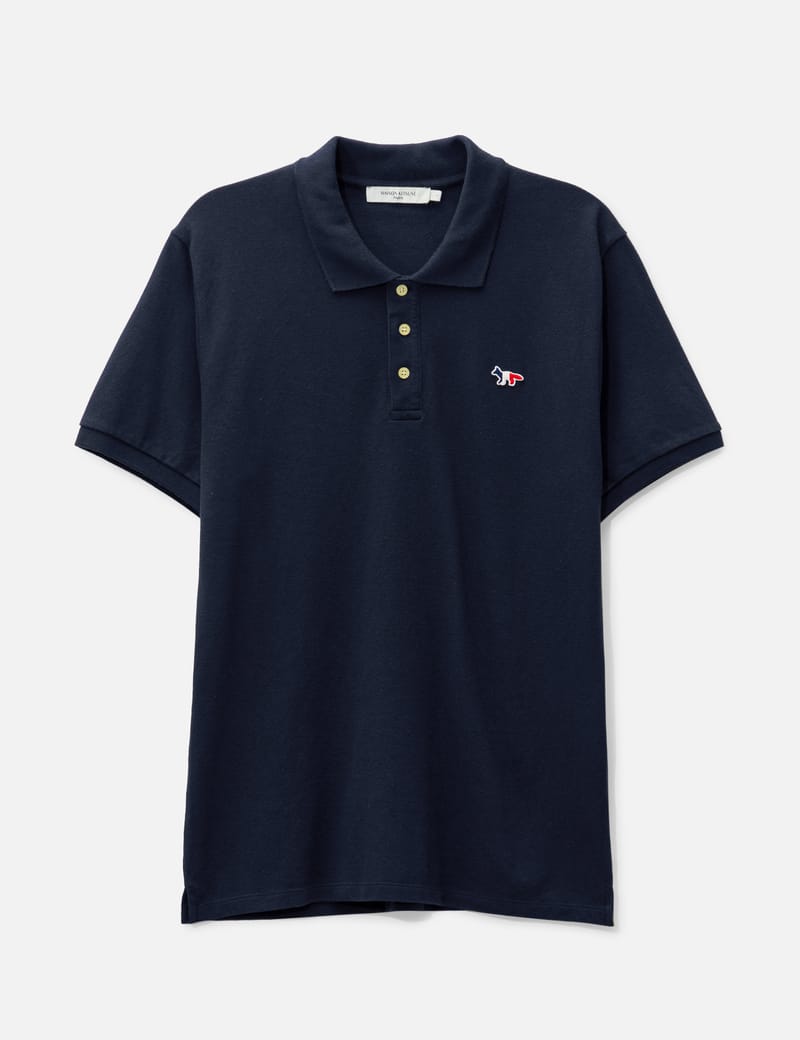 Maison Kitsuné - Tricolor Fox Patch Classic Polo Shirt | HBX