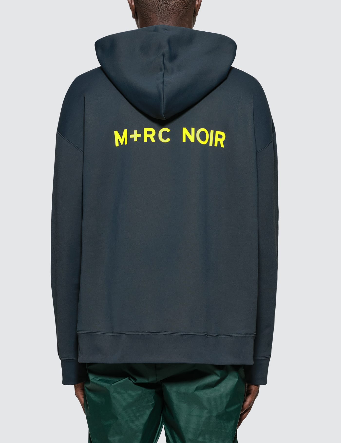 m+rc noir no basic gray logo hoodie