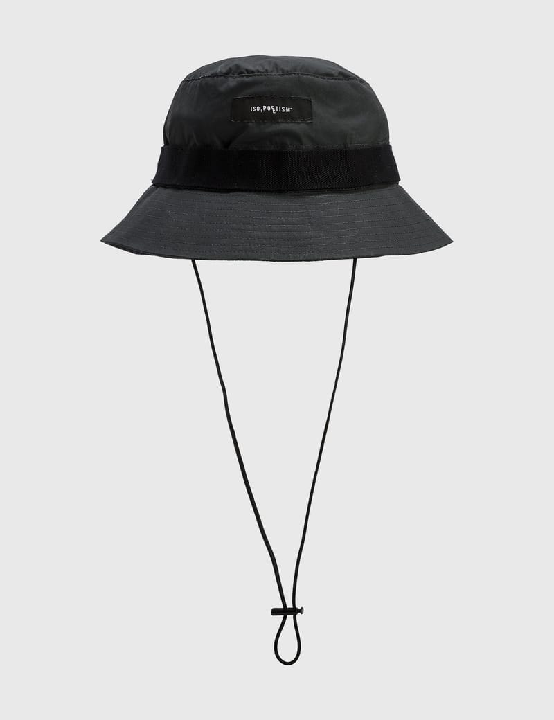 Black bucket hat with drawstring online