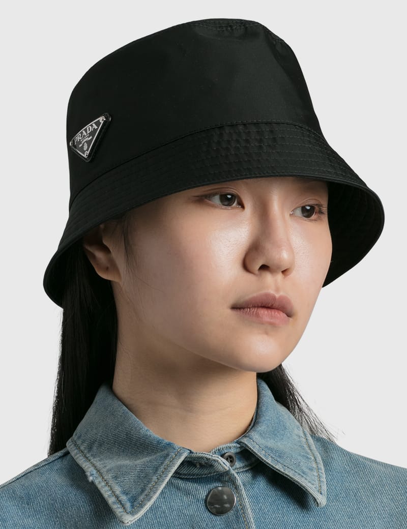 カラーブラックPRADA RE-NYLON BUCKET HAT BLACK Lsize