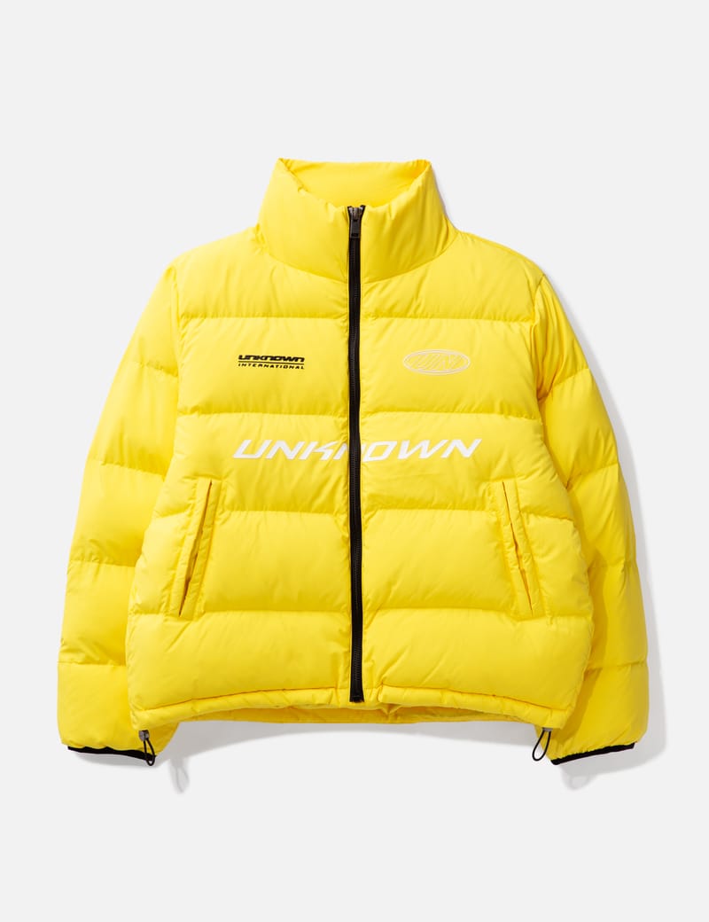 Pull and bear top yellow puffer jacket