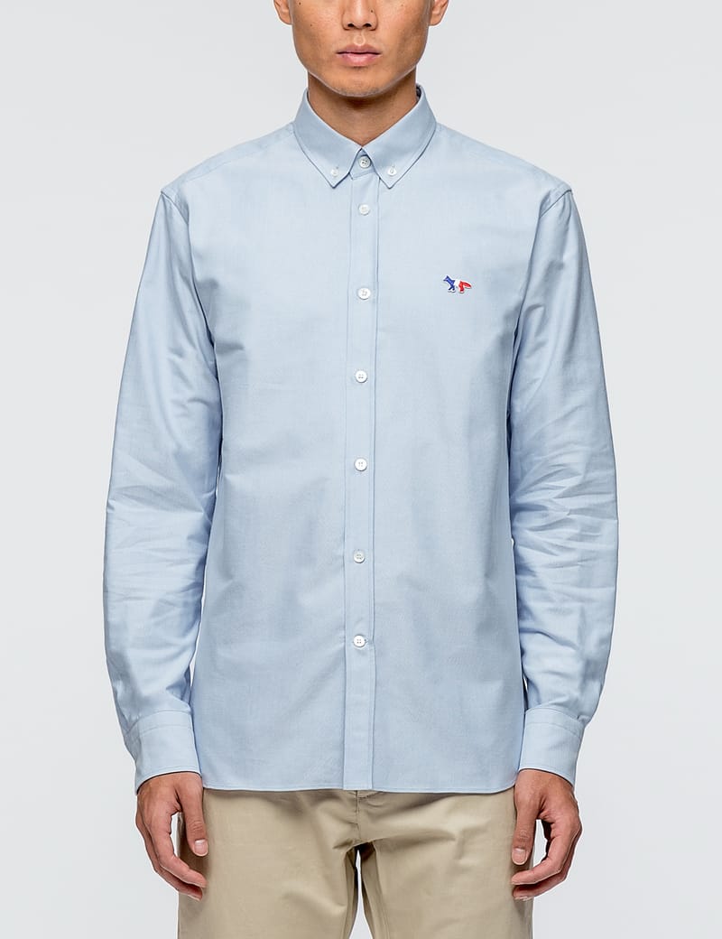 Maison Kitsuné - Tricolor Fox Patch Classic Button Down L/S Oxford