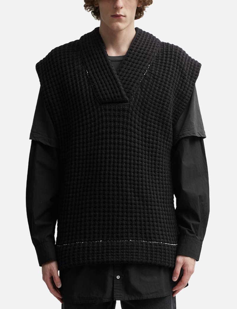 MM6 Maison Margiela - Waffle Knit Stole | HBX - Globally Curated