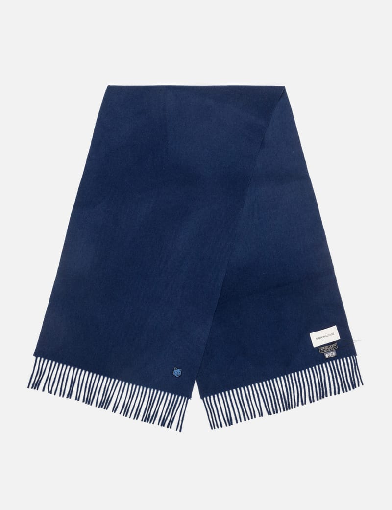 Maison Kitsune♦ボールドフォックスヘッド パッチスカーフ メゾンキツネ - ボールド フォックスヘッド パッチ スカーフ