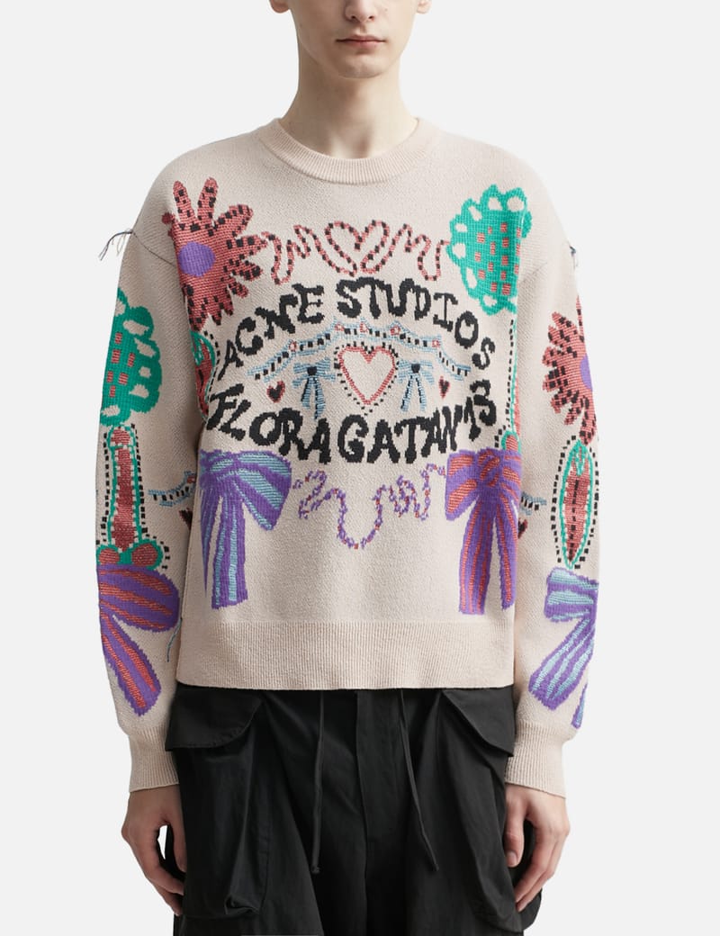 ACNE スウェット 水彩画 花柄 Acne Studios - Floragatan Jacquard Jumper | HBX