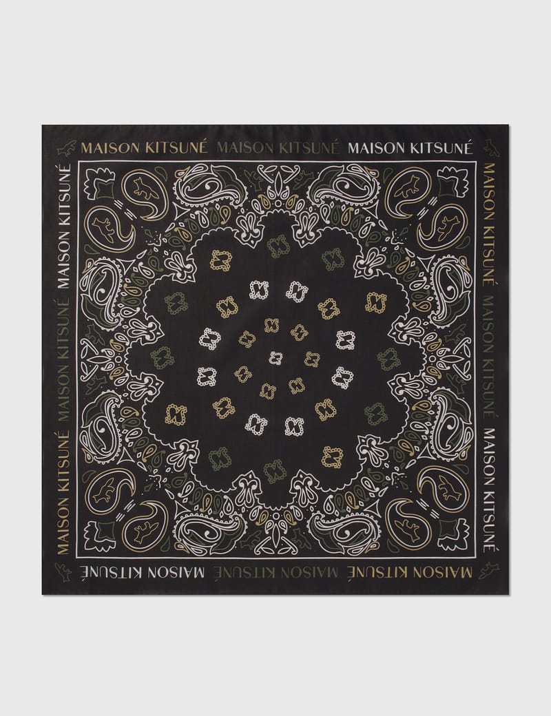 小物 MAISON KITSUNE JACQUARD SCARF Maison Kitsuné - Bold Fox Head Double Face Scarf | HBX