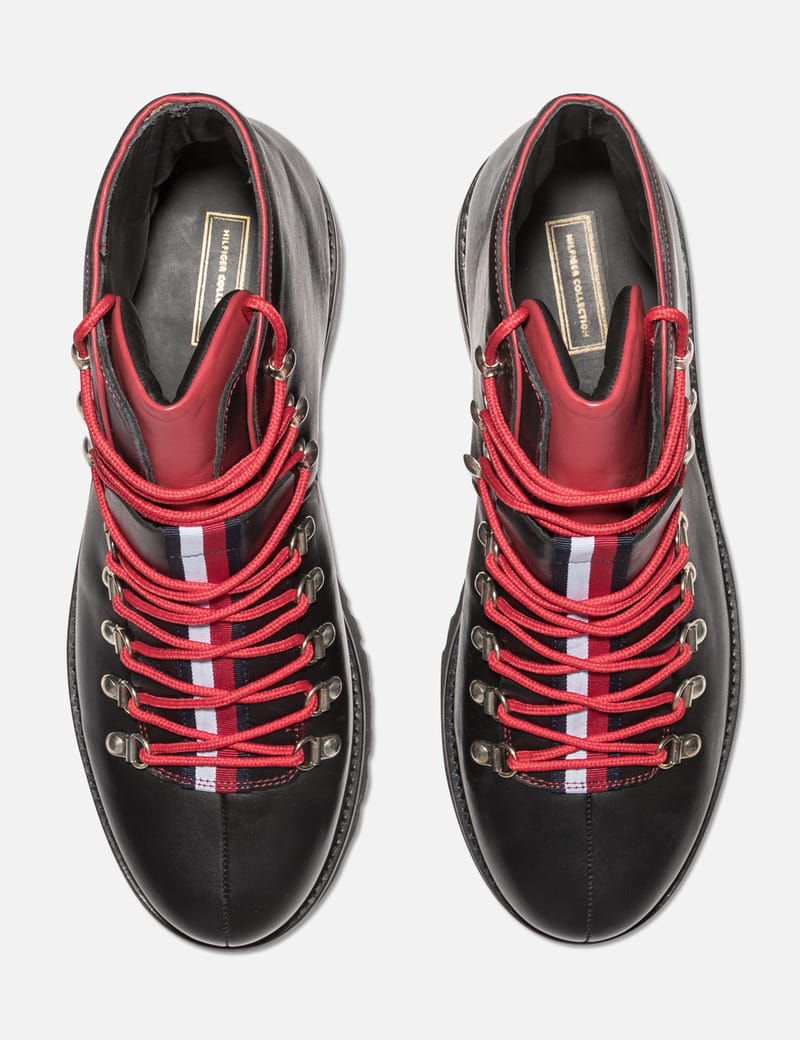 Tommy hilfiger shop boots red