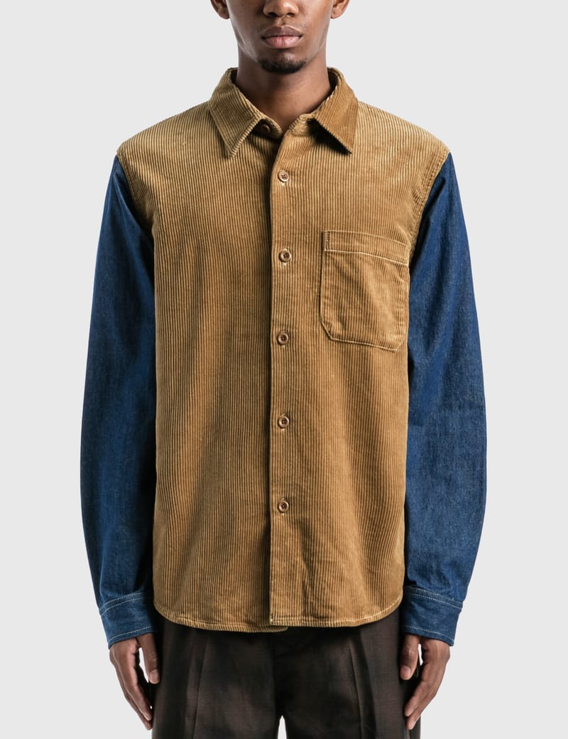 Stüssy - Corduroy Denim Mix Shirt | HBX - HYPEBEAST 為您搜羅全球