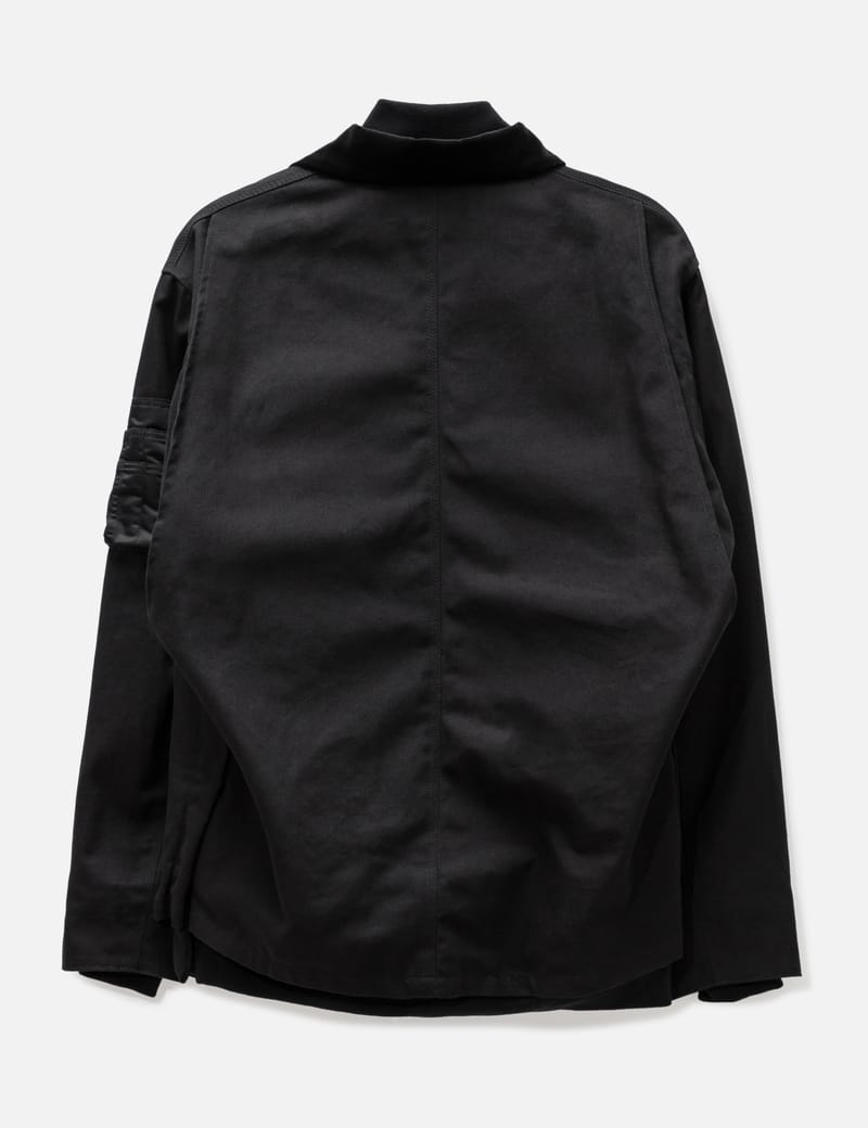 ジャケット・アウター Carhartt sacai MA1 Jacket Michigan Black Sacai - Sacai X Carhartt WIP Canvas x MA-1 Jacket Michigan