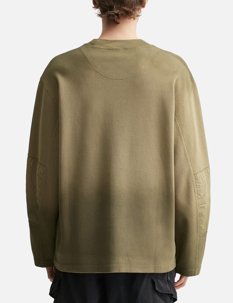 ROA ROA x and wander Garment-dyed Long Sleeve - Lightweight waffle