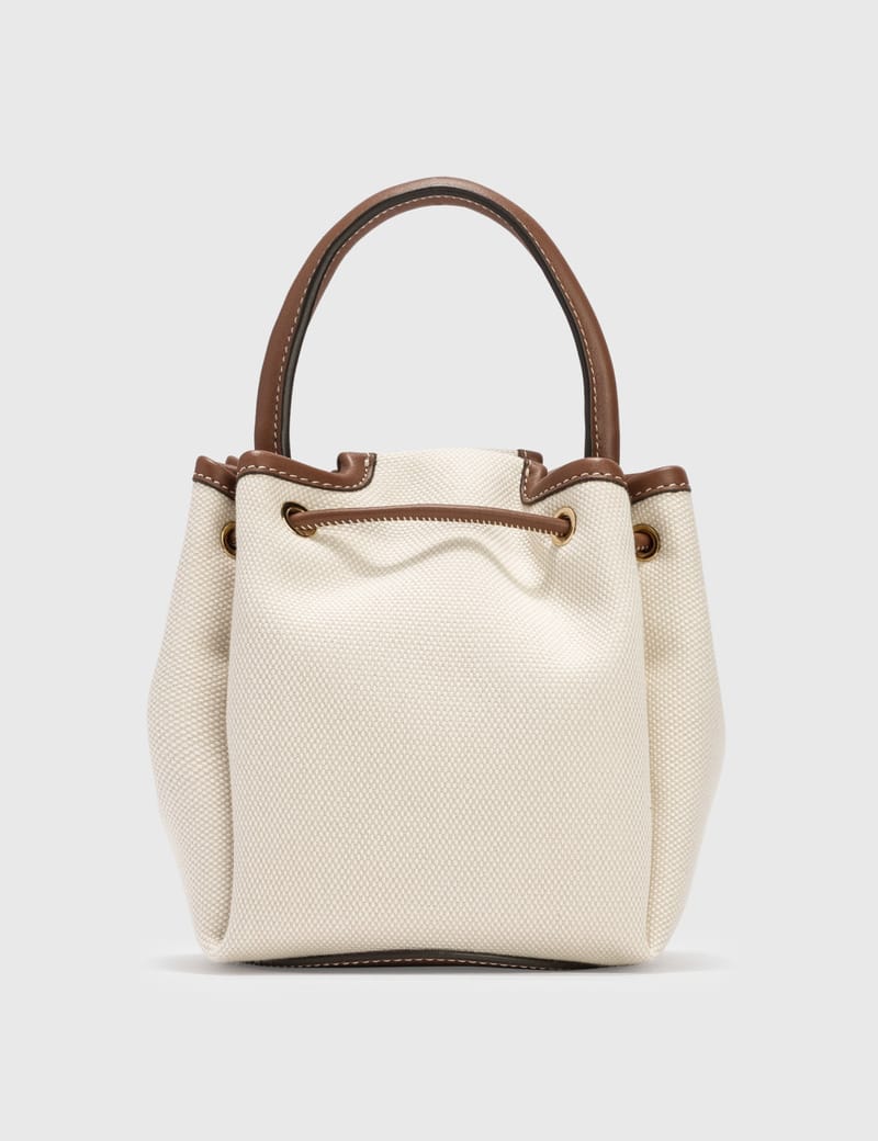 Burberry monogram motif leather best sale bucket bag