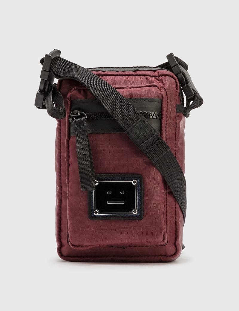 Acne Studios Face Plaque Crossbody Bag in Black | LN-CC