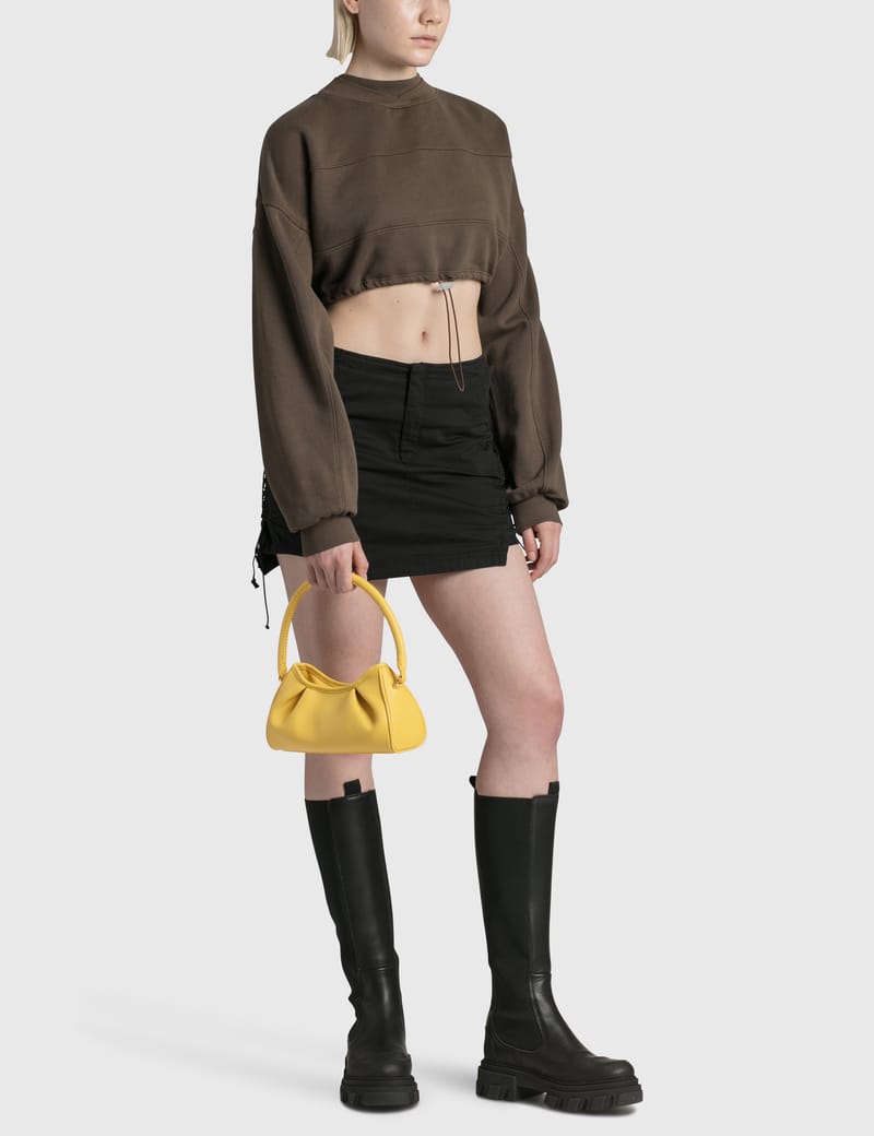 Small Dimple Leather Black - Cute Leather Mini Bag - Elleme