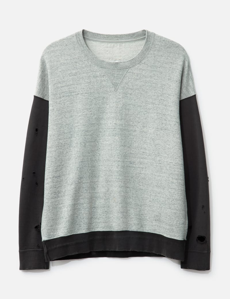 Visvim - VISVIM JUMBO SB SWEAT L/S CRASH in Black | HBX