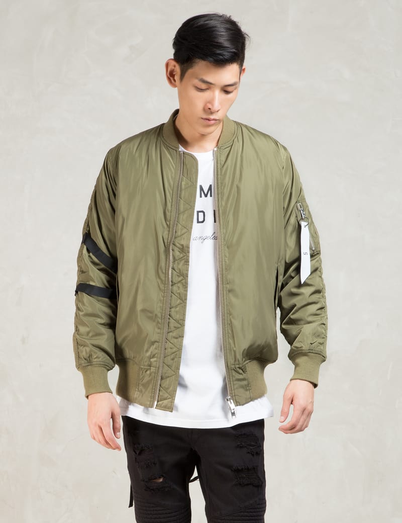 Stampd - Green Strapped Bomber Jacket | HBX - Globally Curated