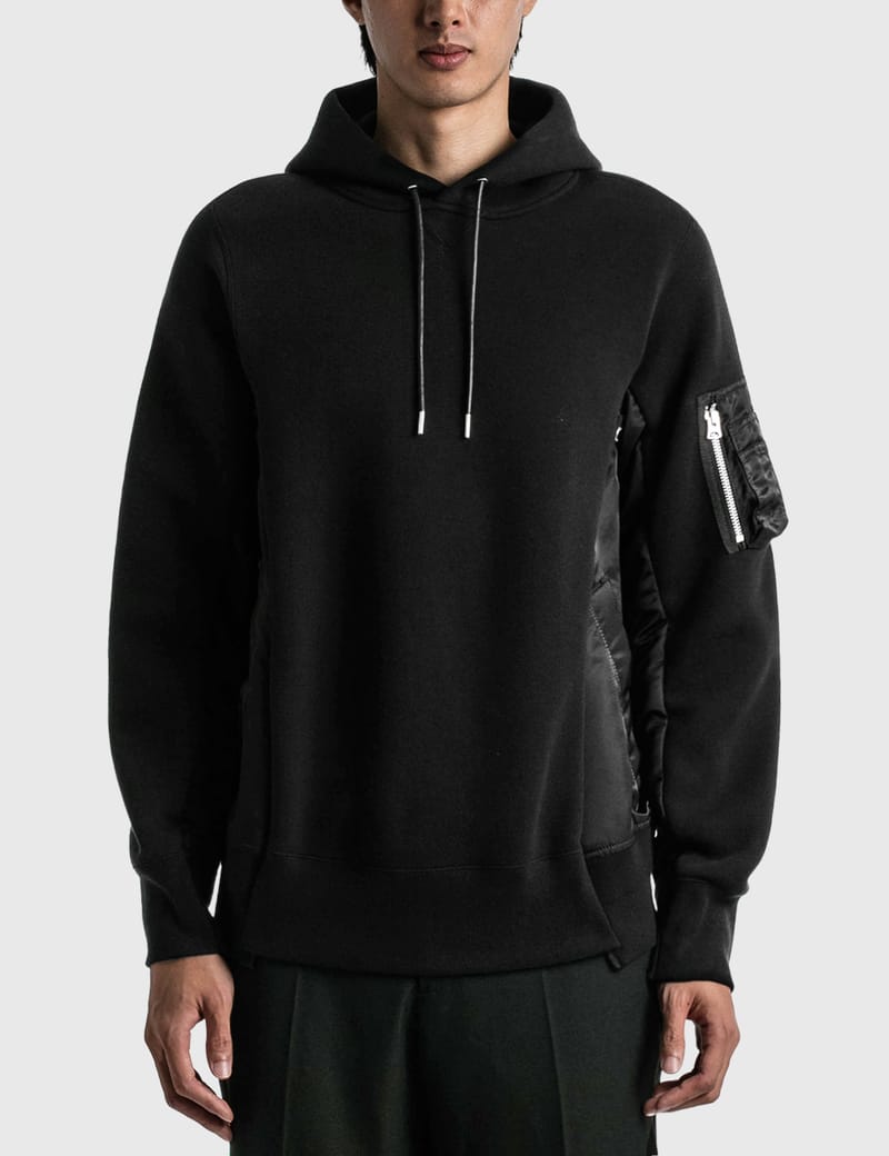 Sacai - Sponge Sweat x MA-1 Hoodie | HBX - Globally Curated