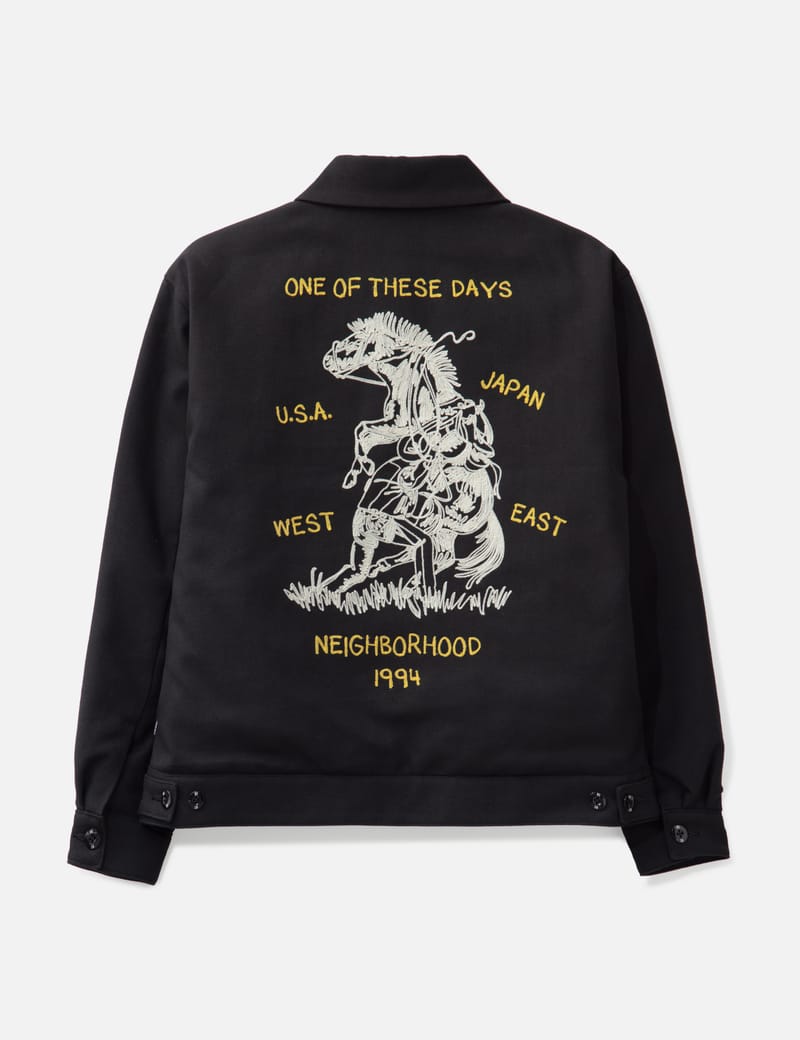 NEIGHBORHOOD NH x OOTD . Zip Work Jacket - black cotton-wool