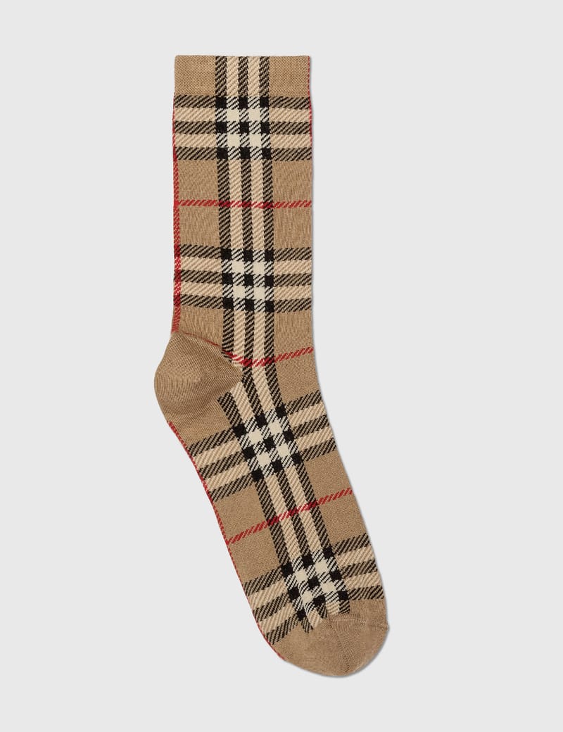 Burberry - Vintage Check Intarsia Cotton Cashmere Blend Socks | HBX