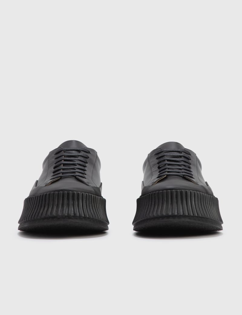 Jil Sander - Padded Low-Top Leather Sneaker | HBX