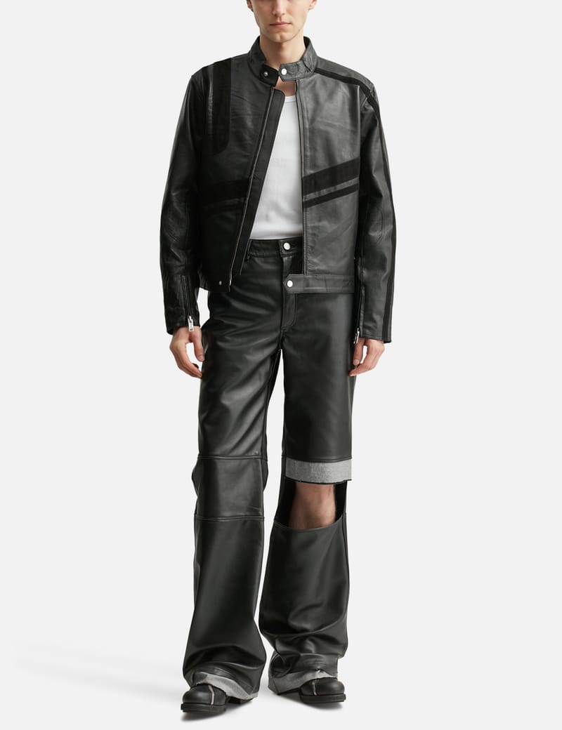 ジャケット・アウター DEADWOOD / HIRO JACKET M Men's Hiro Black Leather Jacket | Upcycled Leather