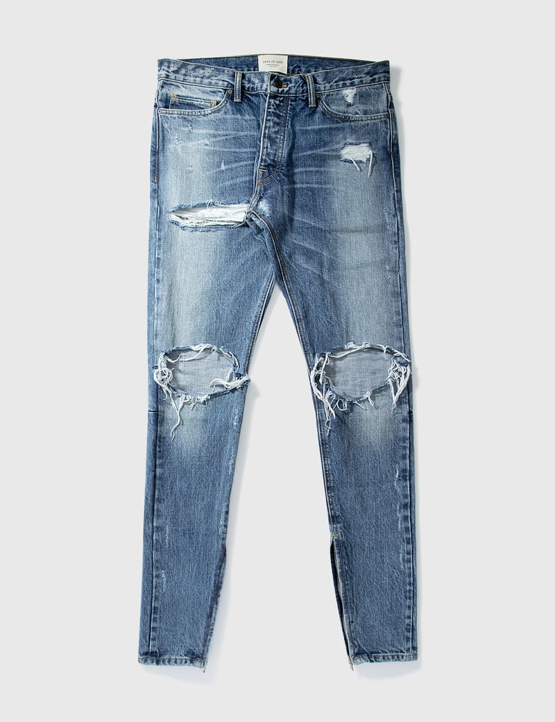 Fear of God - Fear Of God Washed Crushed Jeans | HBX - Globally