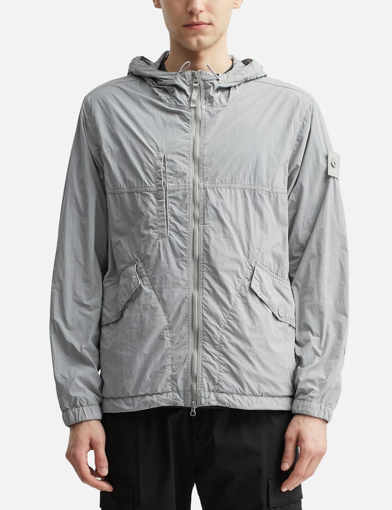 Stone Island - Nylon Hooded Jacket | HBX - Globally Curated Stone Island - Nylon Hooded Jacket | HBX - Globally Curated