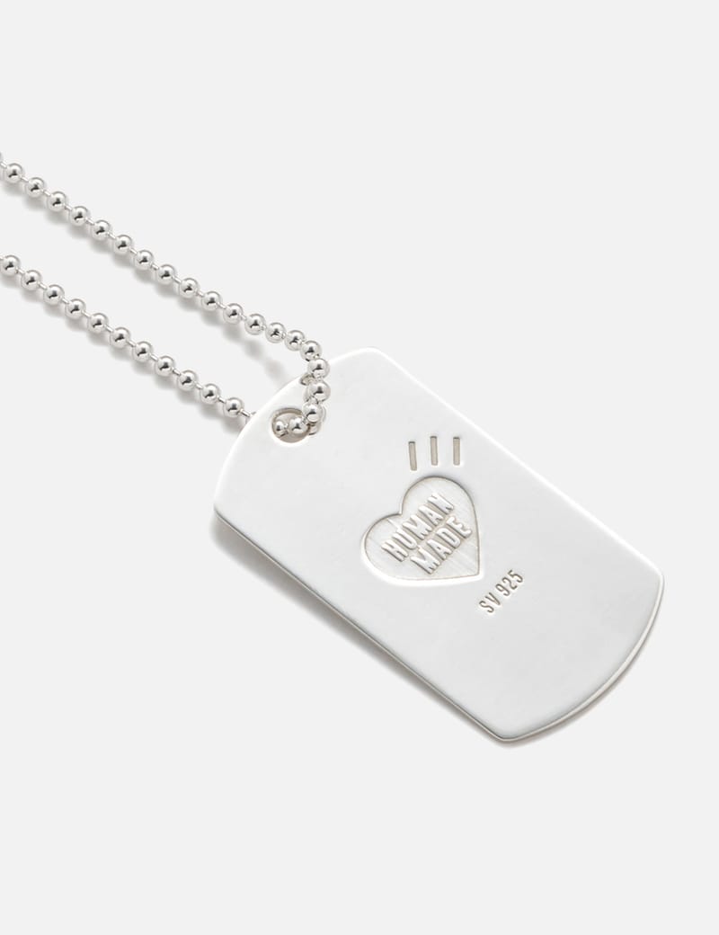 Human Made - HEART SILVER NECKLACE | HBX