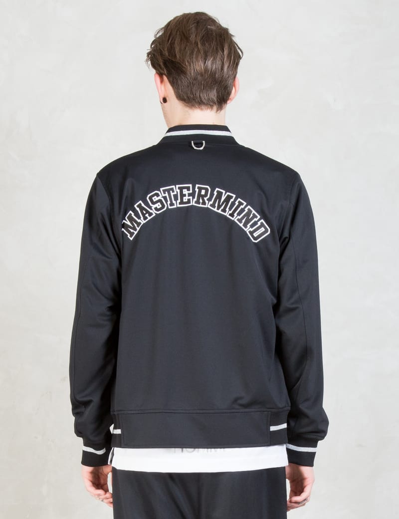 Mastermind Japan - Arch Logo Varsity Jacket | HBX - ハイプ Mastermind Japan - Arch Logo Varsity Jacket | HBX - ハイプ