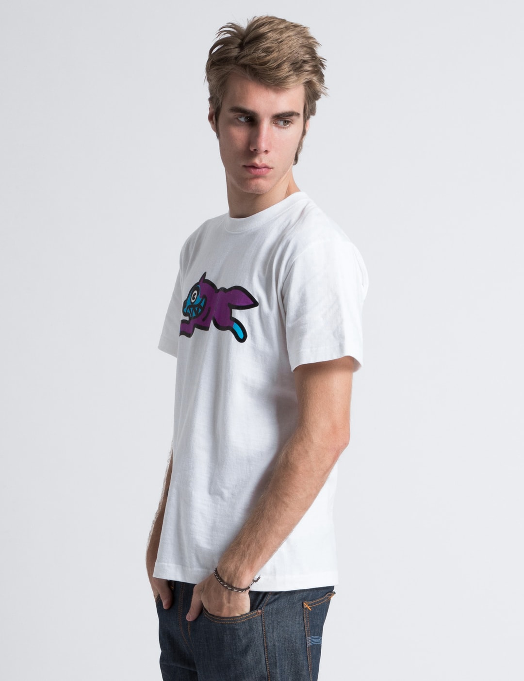 Icecream White/Purple Running Dog TShirt HBX HYPEBEAST 為您搜羅全球潮流時尚品牌