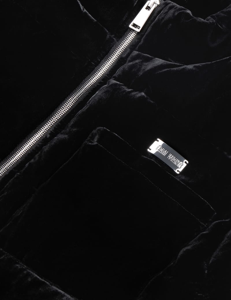 TEAM WANG design - Printed Logo Velvet Down Vest | HBX