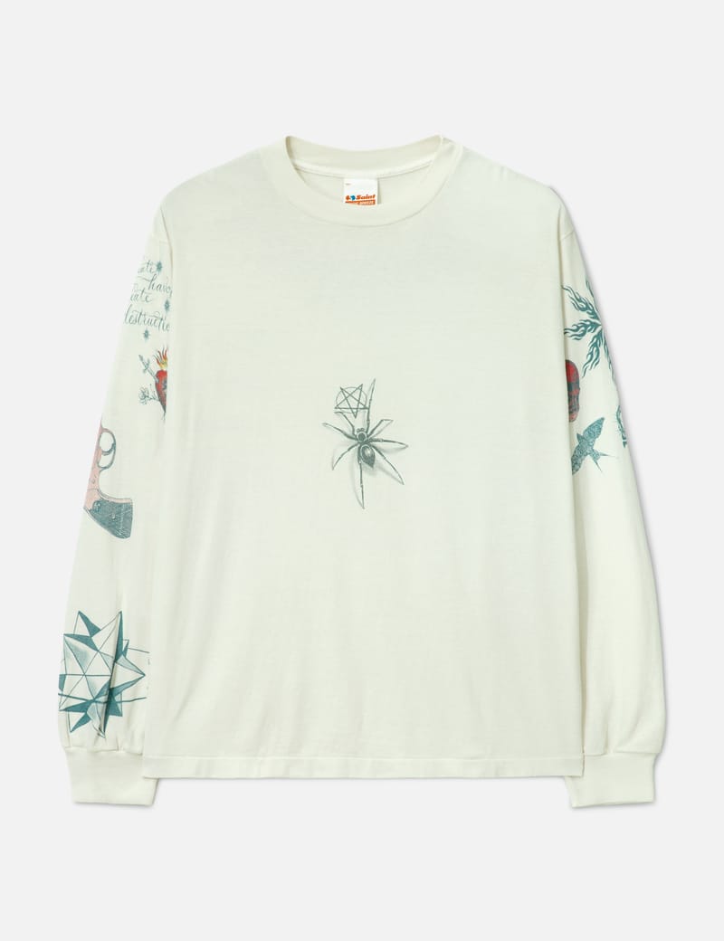 SAINT M×××××× TATOO DW_LS TEE XL Saint Michael Tattoo DW Long Sleeve T-shirt - Japanese cotton tee