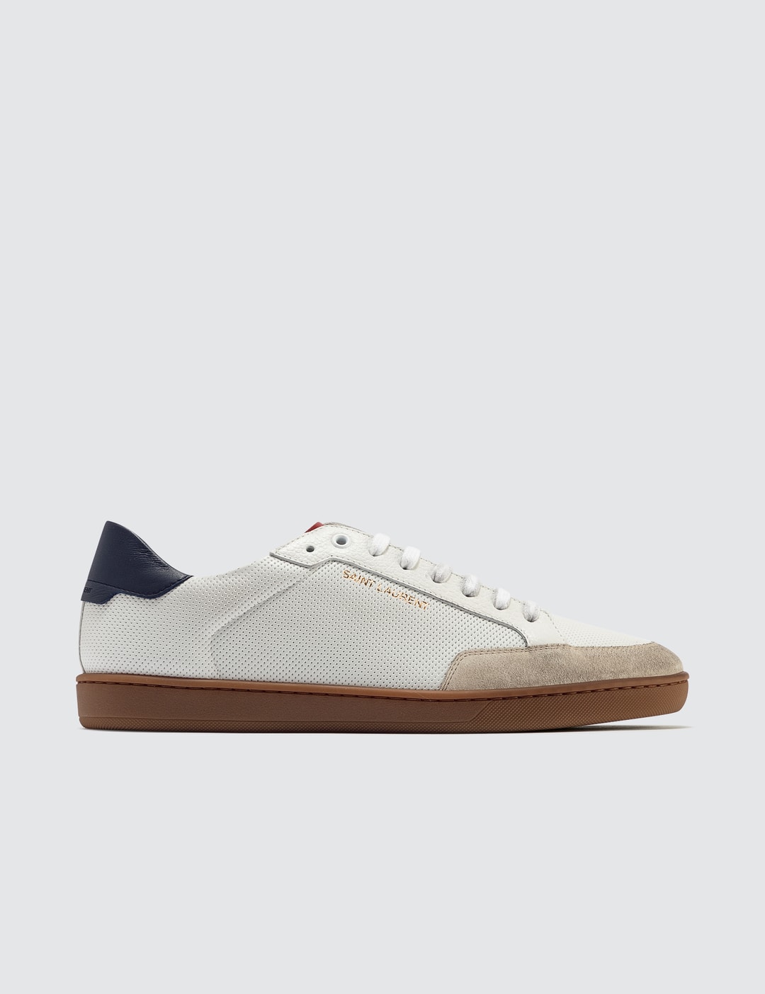 Saint Laurent - Court Classic SL/10 Sneakers In Perforated Leather ...