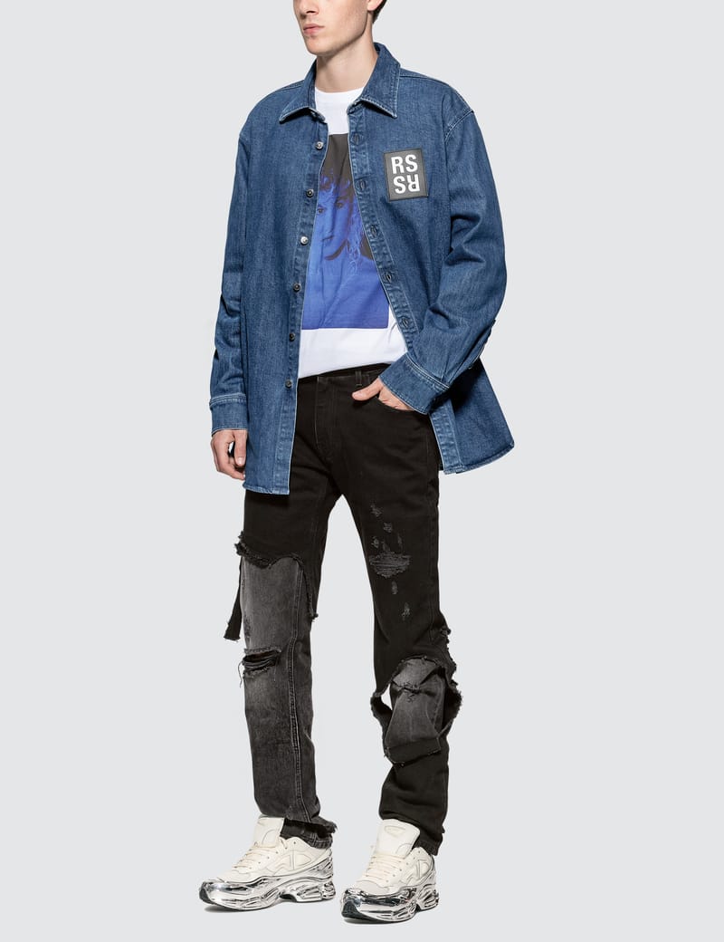 Raf Simons - Logo Denim Shirt | HBX