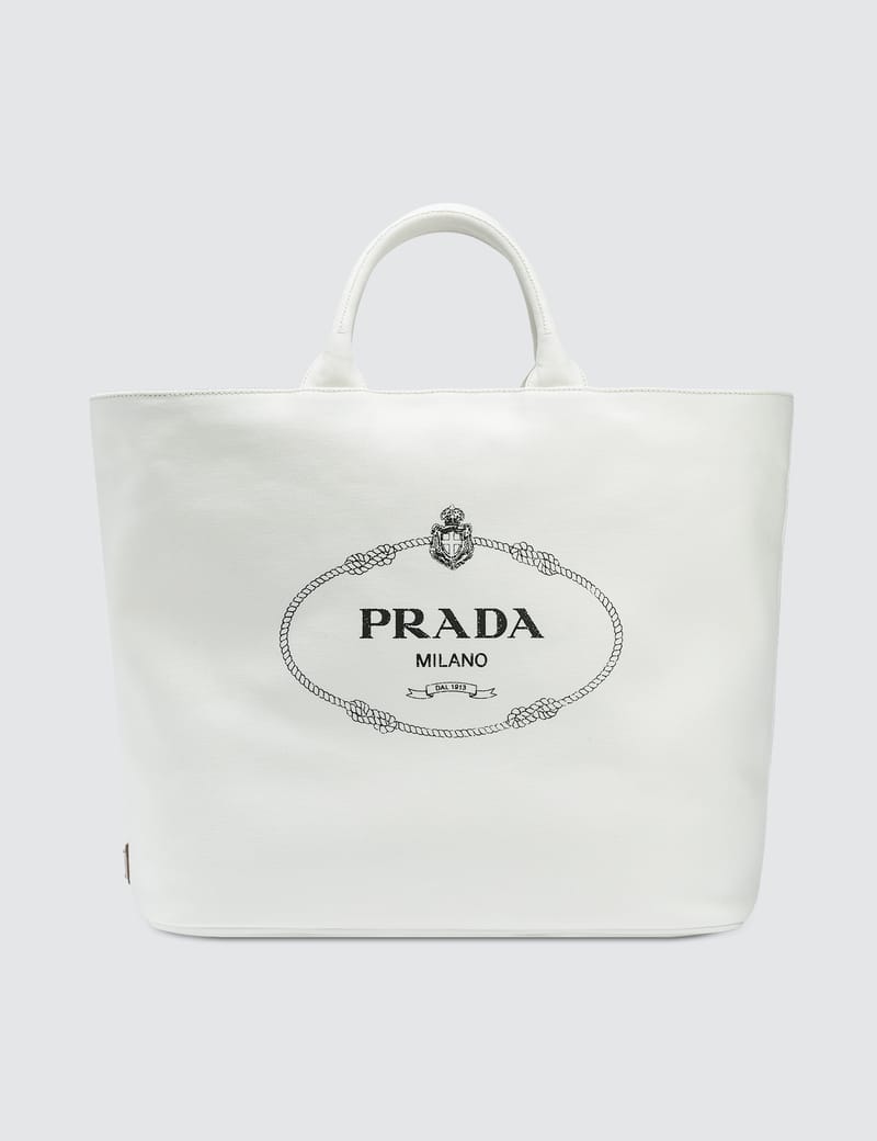 Prada - Oversized Canvas Tote Bag | HBX - Globally Curated Fashion