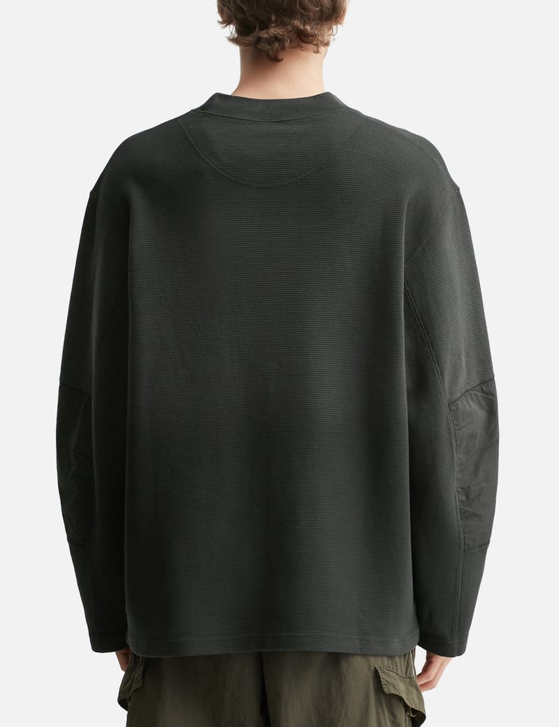ROA ROA x and wander Garment-dyed Long Sleeve - Lightweight waffle