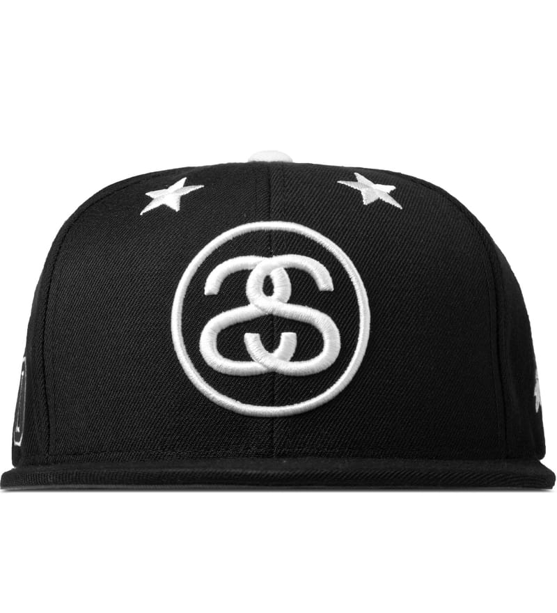 Stüssy - Black 6 Stars Starter Snapback Cap | HBX - HYPEBEAST 為您